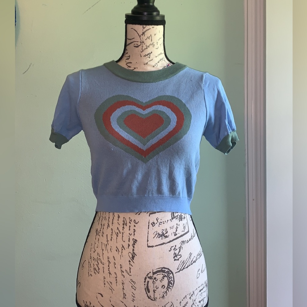 Debut Blue Orange and Green HEART SHIRT